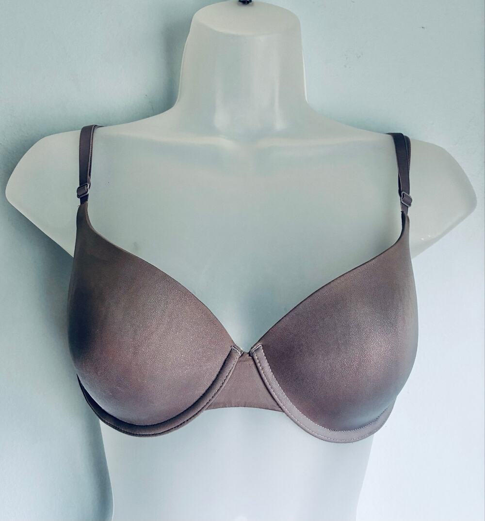 Victoria's Secret Lined Demi Sparkle Gray Bra 34D Casual Everyday